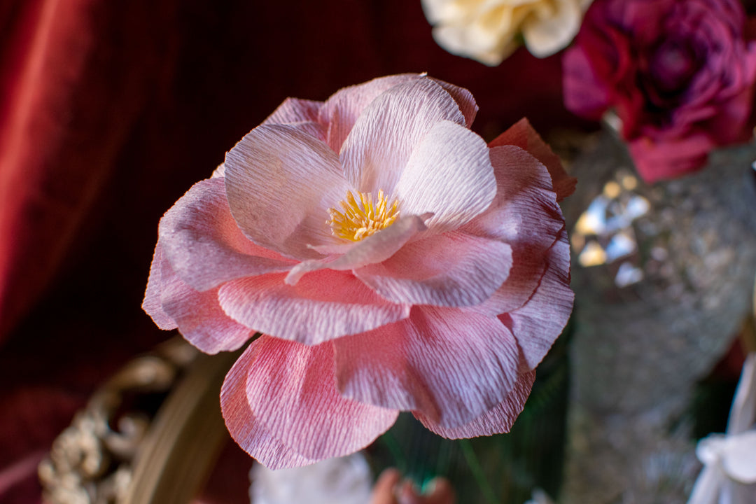 Pink Rambling Rose paper flower