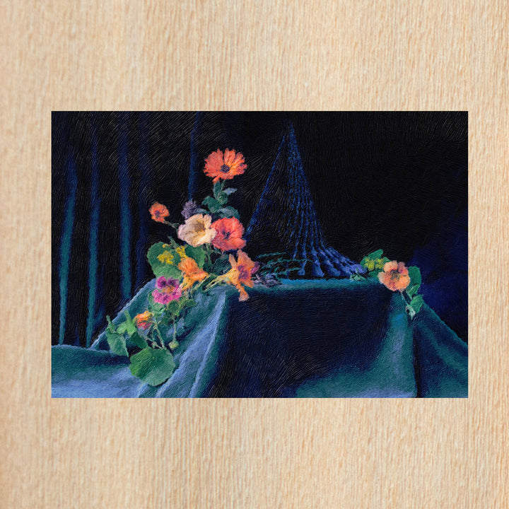 Halloween witches flowers greetings card