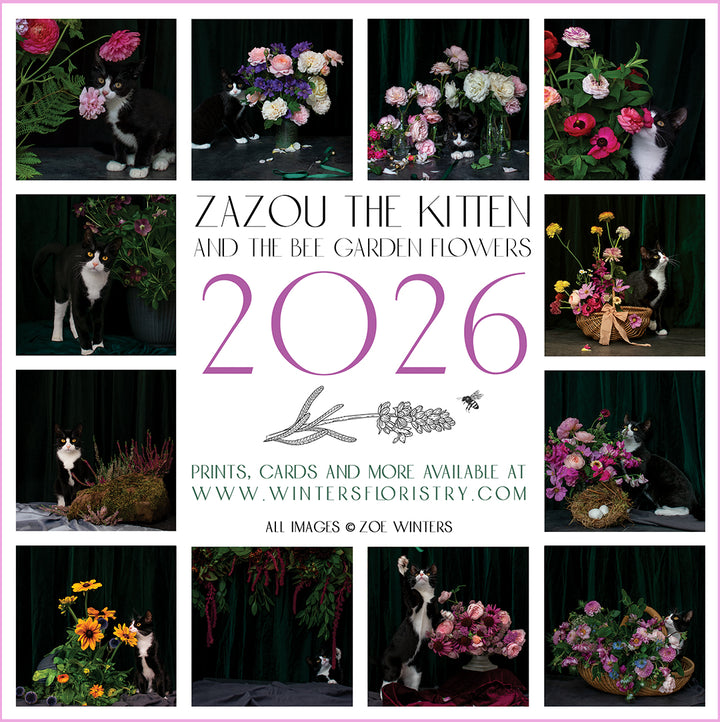 Zazou The Kitten and The Bee Garden Flowers Calendar