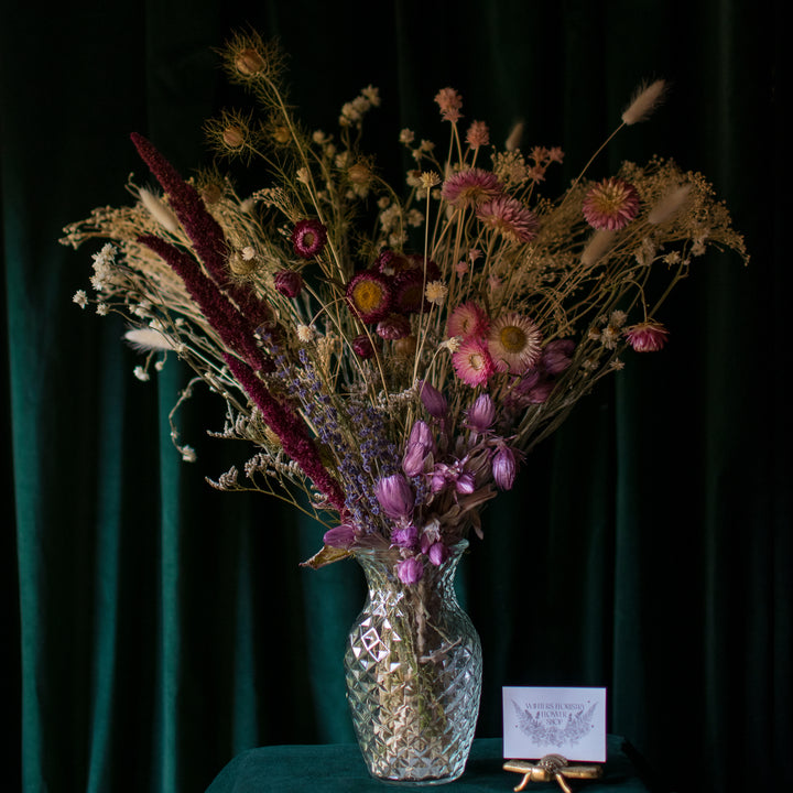Clear large glass vase