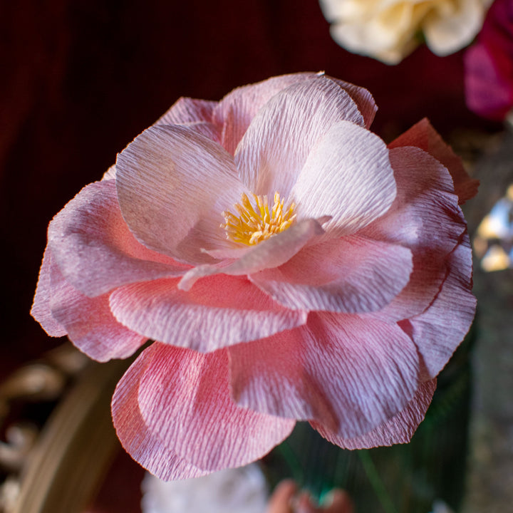 Pink Rambling Rose paper flower